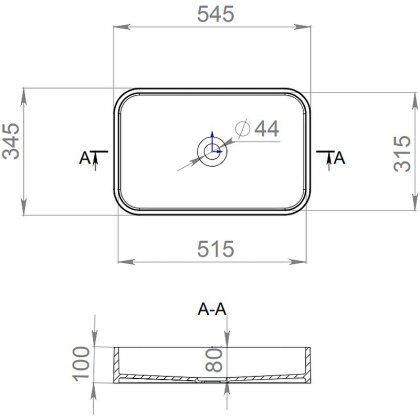 Раковина Salini CALLISTA Sapirit 104 1101104G Раковина Salini CALLISTA Sapirit 104 1101104G