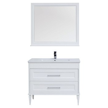 Комплект мебели для ванной Aquanet Бостон М 100 белый матовый Комплект мебели для ванной Aquanet Бостон М 100 белый матовый