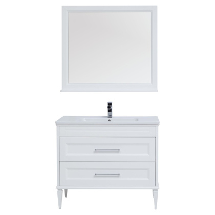 Комплект мебели для ванной Aquanet Бостон М 100 белый матовый Комплект мебели для ванной Aquanet Бостон М 100 белый матовый