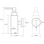 Настенный дозатор для жидкого мыла (металлический стакан)