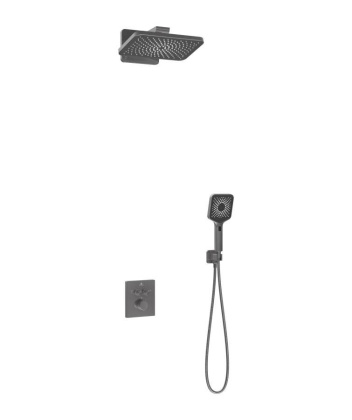 Душевой комплект Inspire VSFW-3I21MT4GM встраиваемый, термостат, двухрежимный, вороненая сталь Душевой комплект Inspire VSFW-3I21MT4GM встраиваемый, термостат, двухрежимный, вороненая сталь