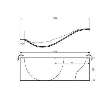 Экран фронтальный для ванны "Грация" 1700 правая