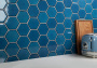 Керамическая мозаика Hexagon big Deep Blue Glossy 95x110, Geometry