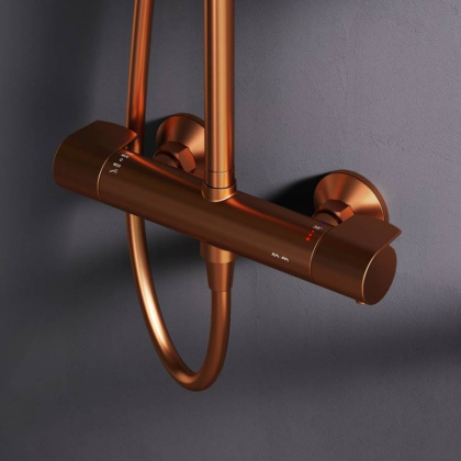 F0785A444  X-Joy, душ.система:  см-ль д/душа с ТМС, душ.штанга,верхний душ 220мм, ручн душ, роз.золо