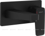 Встроенный смеситель Root Square для раковины, настенный, матовый черный