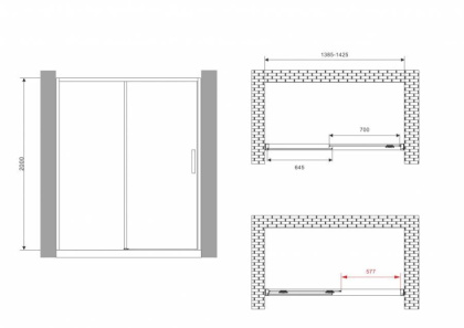 Душевая дверь ABBER Komfort AG93140B
