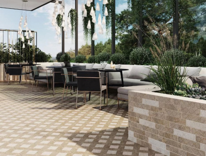 Керамогранит 1324S Брюссель бежевый темный матовый 9.8*9.8*7 (100шт\0.96м2), м2