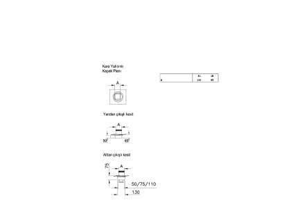 Душевой трап Square 10x10 см, вертикальный, матовый хром