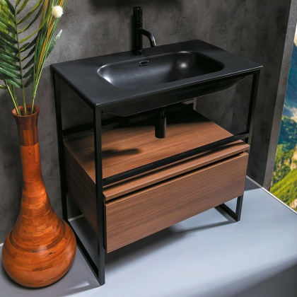 Ящик под консоль LOFT 80 dark wood, 1 полка 894-080-D Boheme