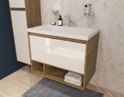 Комплект мебели Monaco Wood 800х480 подвесной 1 ящик (ШхГхВ) 798х476х607 Комплект мебели Monaco Wood 800х480 подвесной 1 ящик (ШхГхВ) 798х476х607