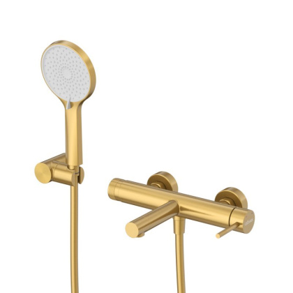 RELAX-VD-01 Смеситель для ванны и душа однорычажный в комплекте с ручным душем, шлангом и держателем, хром