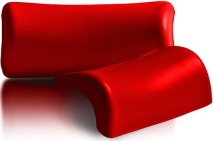 Подголовник Lia, 12х6х27 см, красный, LR