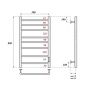 Полотенцесушитель электрический Point Аврора PN10858W П8 500x800 диммер справа, белый Полотенцесушитель электрический Point Аврора PN10858W П8 500x800 диммер справа, белый
