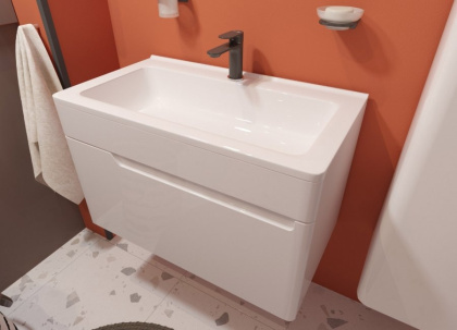 Тумба подвесная под умывальник Kare Luxe 800х450 1 ящик (ШхГхВ) 798х446х477