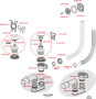 Сифон для душевого поддонa CLICK/CLACK, металл
