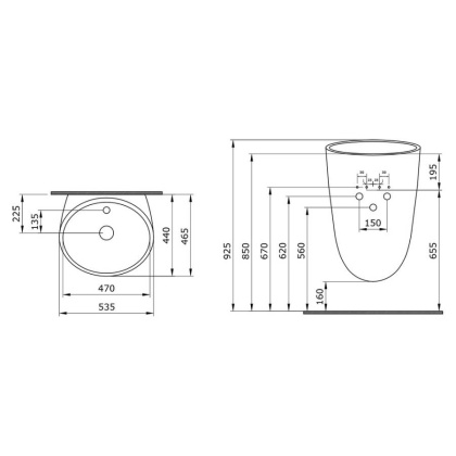 Раковина Bocchi Venezia 1083-001-0126 белая Раковина Bocchi Venezia 1083-001-0126 белая