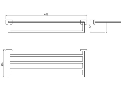 Полка для полотенец AQUATEK AQ4315CR ЛИБРА