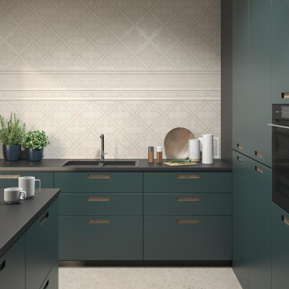 Бордюр BDA021R Карму бежевый (30см*12см*13мм) (9шт/0,324м2) Камень, шт