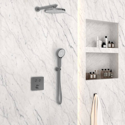 Душевой комплект VSFW-4212GM встраиваемый, 2 режима, вороненая сталь Душевой комплект VSFW-4212GM встраиваемый, 2 режима, вороненая сталь