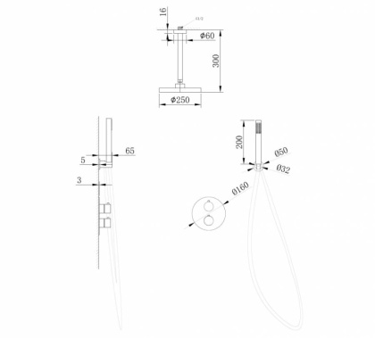 Душевая система ABBER Wasser Kreis AF8121RG скрытого монтажа без излива, розовое золото Душевая система ABBER Wasser Kreis AF8121RG скрытого монтажа без излива, розовое золото