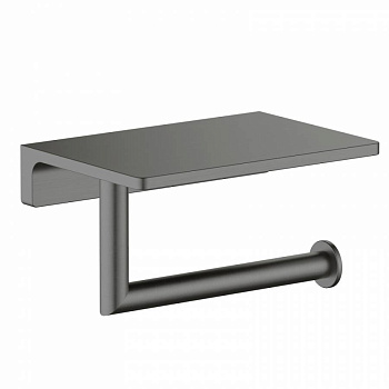 Бумагодержатель с полкой для телефона Timo Saona 13043/18 черное золото