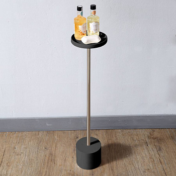 Стойка для ванной комнаты ABBER Stein AS1634MB черная матовая Стойка для ванной комнаты ABBER Stein AS1634MB черная матовая