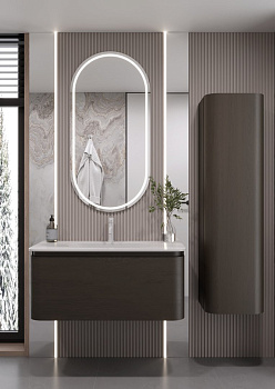 OVALE 1 полка 100CM ШПОН тумба + раковина OV0110100-100 Boheme