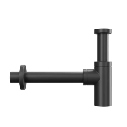 Сифон для умывальника цельнометаллический черный, A400BLACK