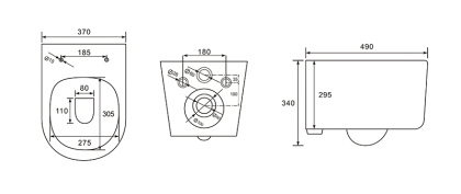 Подвесной унитаз Акватек Мия AQ2004-00 Подвесной унитаз Акватек Мия AQ2004-00
