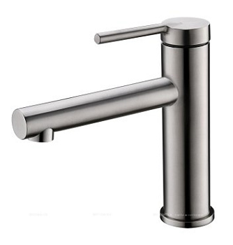 ETNA Смеситель для раковины без донного клапана, нержавеющая сталь, исполнение сатин ETN-LVM-IN