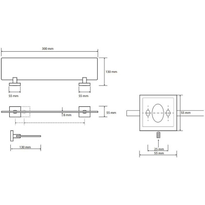Полка стеклянная Bemeta Beta 132122042 Полка стеклянная Bemeta Beta 132122042