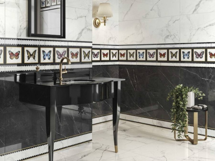 Бордюр Victorian Marble Gold Btfly Brd Prl 12,5х40 Бордюр Victorian Marble Gold Btfly Brd Prl 12,5х40