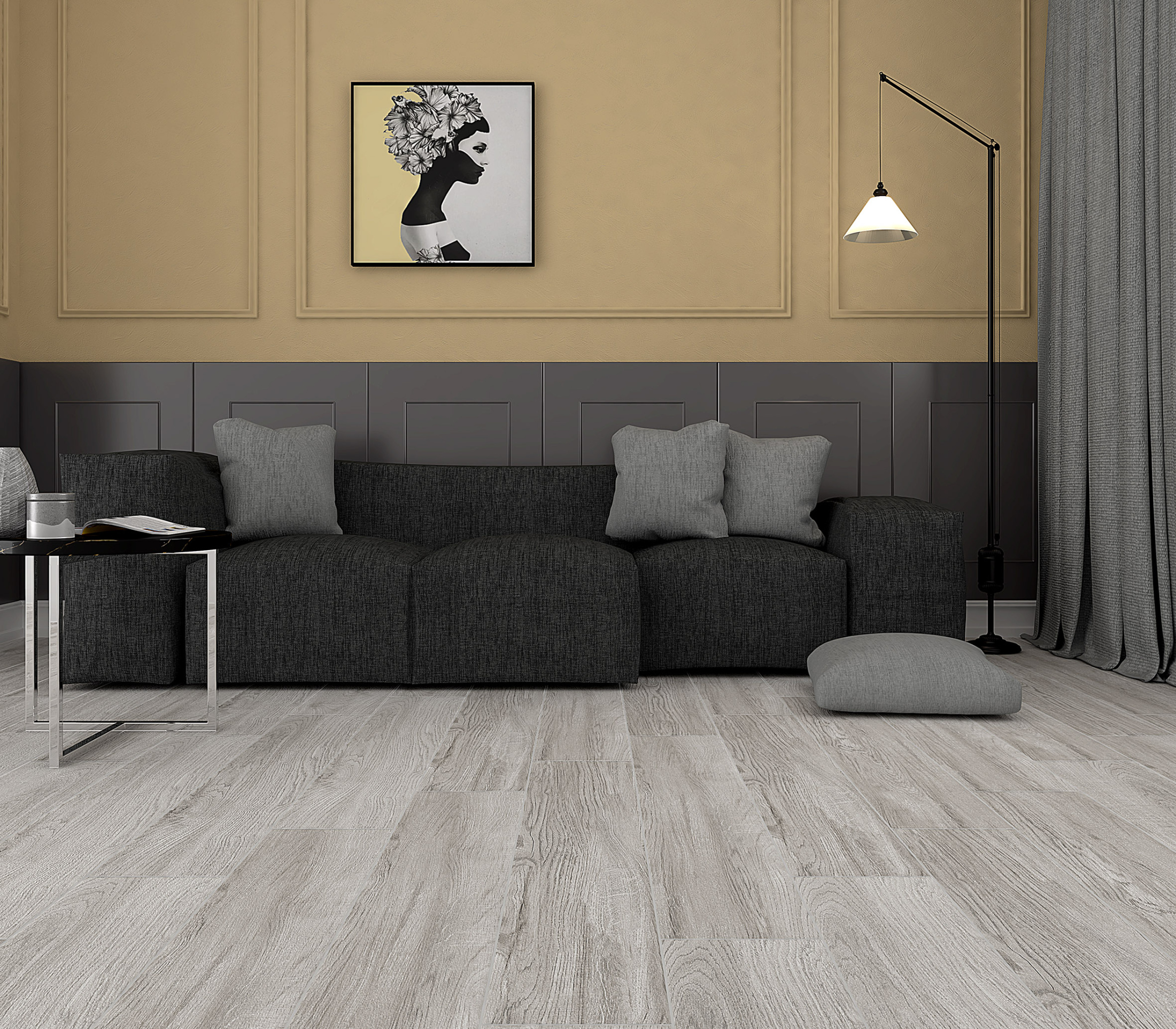 Керамогранит SG517200R Rainwood серый (119,5смх20смх11мм) (6шт_1,434м2)матовая, м2