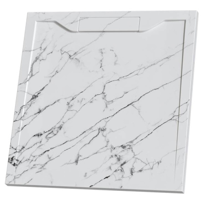 Душевой поддон квадратный RGW STE MW Белый мрамор 900x900 Душевой поддон квадратный RGW STE MW Белый мрамор 900x900