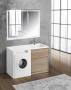 Тумба с раковиной напольная BelBagno KRAFT-LVD-58/120-L Bianco Opaco, раковина белая Тумба с раковиной напольная BelBagno KRAFT-LVD-58/120-L Bianco Opaco, раковина белая