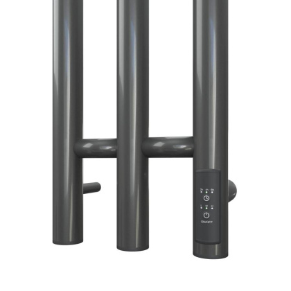 Полотенцесушитель электрический Point Деметра PN12822GB П3 120x1200 диммер справа, графит блеск Полотенцесушитель электрический Point Деметра PN12822GB П3 120x1200 диммер справа, графит блеск