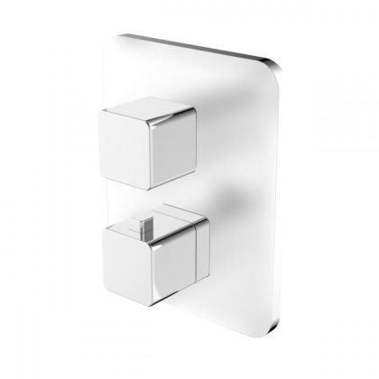 Смеситель термостатический для душа скрытого монтажа OMNIRES PARMA PM7436CRB (хром/белый)