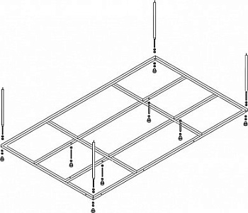 Металлический каркас для акриловой ванны PLANE_DUO-MF