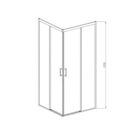 Душевой уголок Soft VSS-3SO900CLGM, 900*900, вороненая сталь, стекло прозрачное