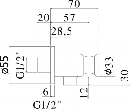 Шланговое подключение для душа Paffoni ZSUP031CR