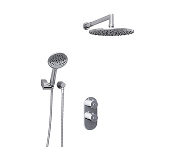 A16030 Thermo Встраиваемый комлплект для душа с верхней душевой насадкой и лейкой