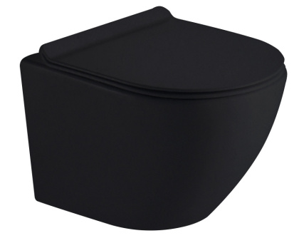 Унитаз Timo KULO TK-403 MB подвесной безободковый черный матовый Унитаз Timo KULO TK-403 MB подвесной безободковый черный матовый