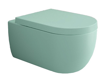 Чаша унитаза подвесного Bocchi V-Tondo 1416-033-0129, мятный матовый Чаша унитаза подвесного Bocchi V-Tondo 1416-033-0129, мятный матовый