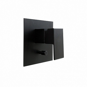 Встроенный однорычажный смеситель FUTURA для душа с переключателем на два потока, матовый черный