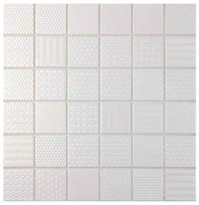 Мозаика Nevada Bonaparte белая 30,6см*30,6см*6мм (1уп/18шт/) рельефная, глянцевая, м2
