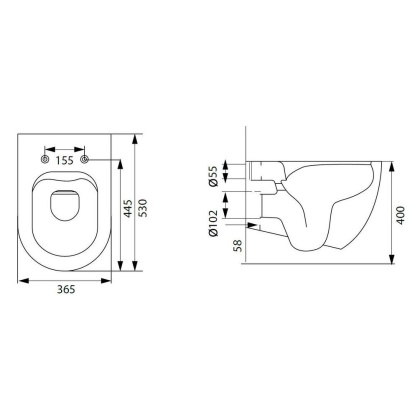 Чаша подвесного унитаза Allen Brau Reality 4.32006.AN антрацит Чаша подвесного унитаза Allen Brau Reality 4.32006.AN антрацит