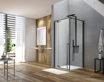 Душевой уголок Aquanet Ideal AE-AXC92MB-S-B 1200x900, прозрачное стекло Душевой уголок Aquanet Ideal AE-AXC92MB-S-B 1200x900, прозрачное стекло
