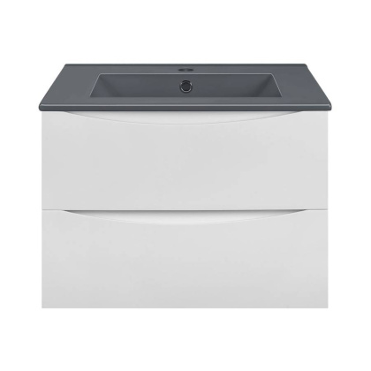 База под керамическую раковину Mia 600 подвесная, 2 выкатных ящика soft close, G.White