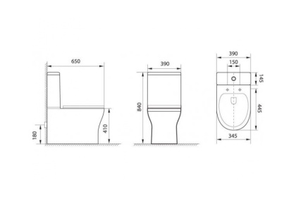 Чаша напольного унитаза Aquanet Rimless Roll-C CL-12249B