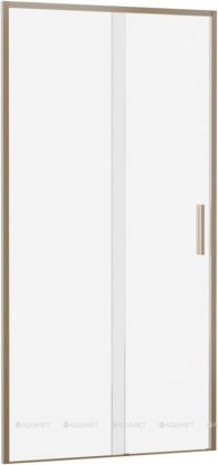 Душевая дверь Aquanet Pleasure Evo 100 AE65-N100-GBT профиль золото-никель браш, прозрачное стекло